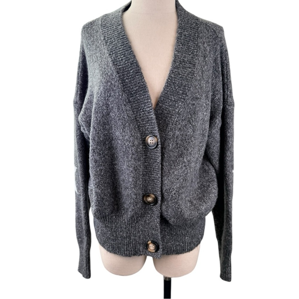 Hem‎ & Thread Charcoal Button-Up Cardigan